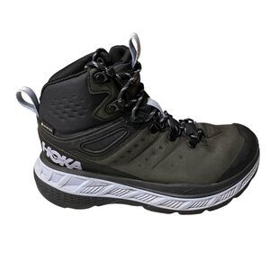 Hoka Stinson Mid GTX Gore-Tex Waterproof Hiking Boots Womens 7.5 Black Olive